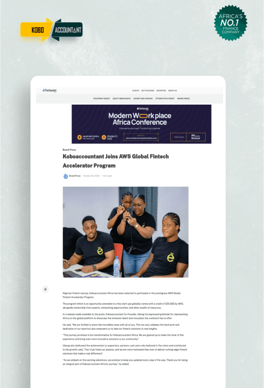 Koboaccountant business day award