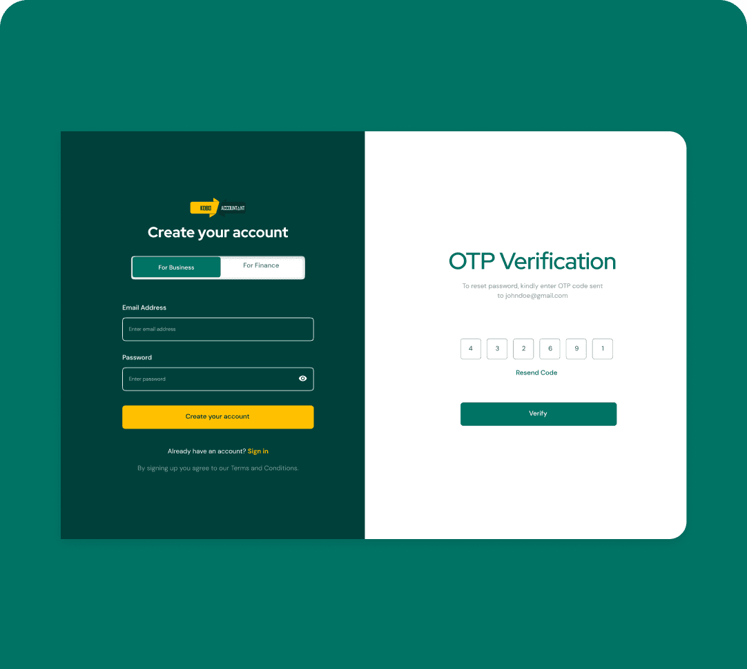 Create an account
